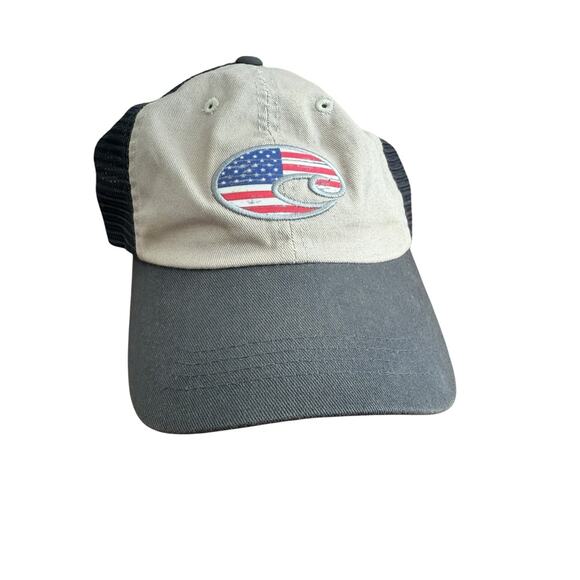 Costa Adjustable Unstructured Cap Hat American Flag Logo Outdoor - Picture 1 of 7